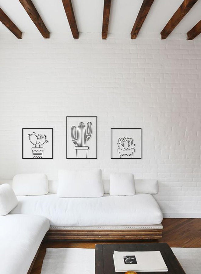 Set Of 3 Cactus Wall Art  - Image 1