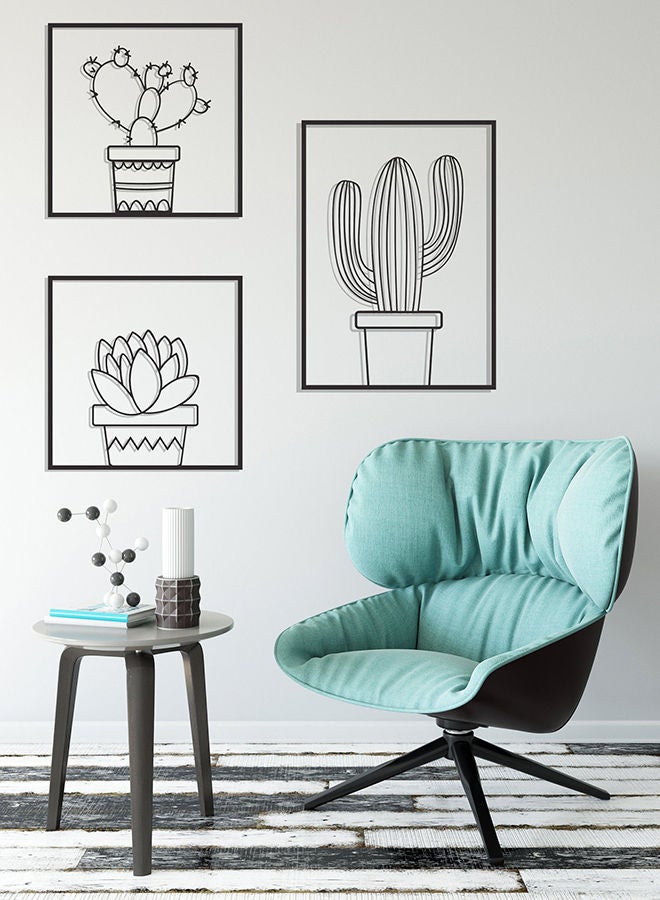 Set Of 3 Cactus Wall Art  - Image 3
