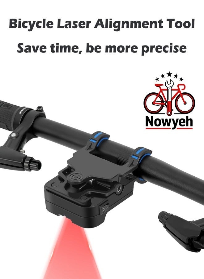 Nowyeh Handlebar Laser Aligner for Bicycles, High-Precision Infrared Bicycle Handlebar and Saddle Center Adjuster, Rechargeable Bike Seat Calibrator and Alignment Tool, Cycling Alignment Indicator - Image 2