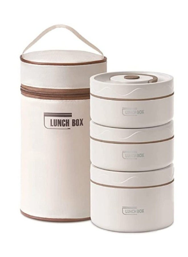 3-in-1 Thermal Lunch Box Set ♥️  Includes 3 containers and an insulated bag ❤️ Perfect for keeping food fresh during travel, trips, etc. ❤️  Containers made of genuine, stamped 304 stainless steel ❤️ Heat-resistant silicone lids ❤️  The containers also feature silicone sleeves ❤️  Includes a vent for steam release ❤️  Set includes 3 containers + insulated bag ❤️ Comes with a spoon ❤️ - Image 1