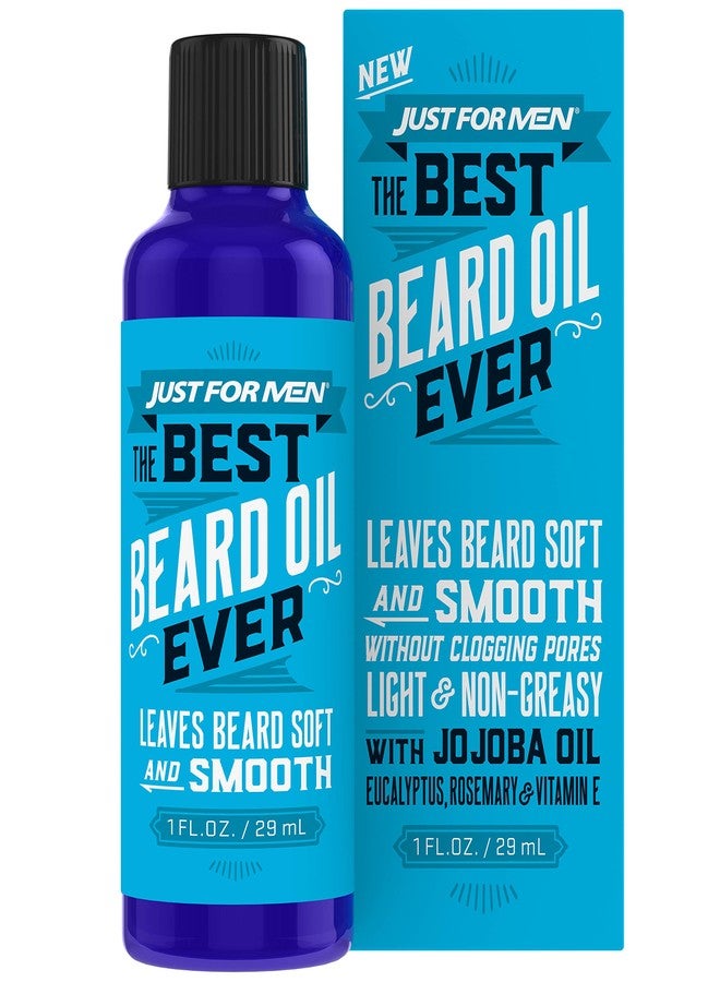 Just For Men The Best Beard Oil Ever, Supports Growth, Made with Vitamin E, Eucalyptus, Rosemary, and Jojoba Oil, Smoothes and Softens without clogging pores, Light & Nongreasy, 1 Fl Oz - Image 1