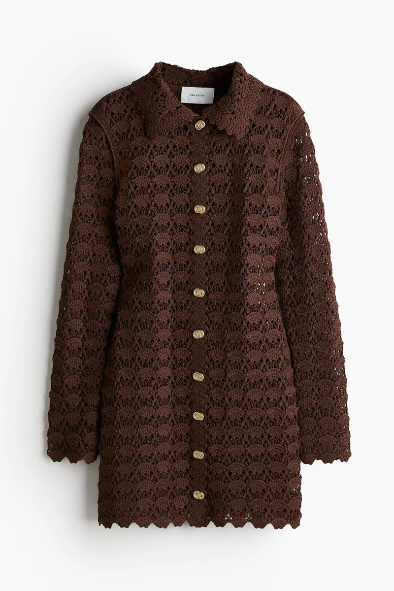 اتش اند ام فستان بمظهر كروشيه