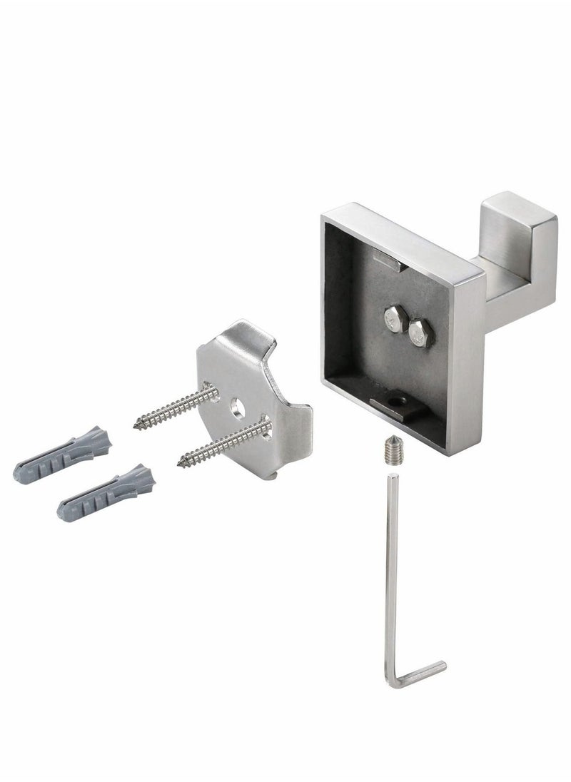 Y&D Bathroom Hooks, Towel Robe/Coat Clothes Hook Chrome Polished Stainless Steel Square Hanger Wall Hooks Heavy Duty for Bath Kitchen Bedroom Garage Hotel Mounted, 2 Pack  - Image 2
