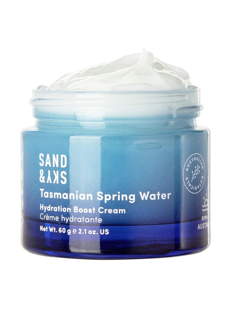 Sand & Sky Tasmanian Spring Water Hydration Boost Cream Hyaluronic acid face moisturizer lightweight cream for all skin types 60ml  - Image 1