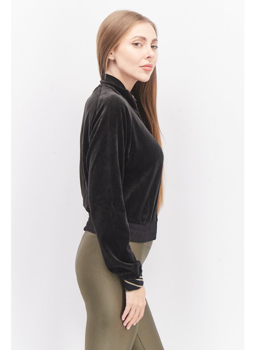 PUMA Women Sportswear Fit Brand Logo Long Sleeve Training Jacket ,Black  - Image 2