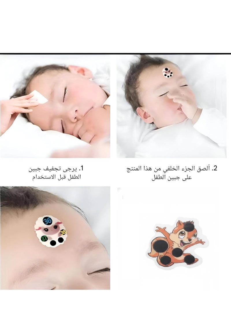 Thermometer Stickers 4Pcs Easy to Use for Kids Comfortably Monitor Temperature All Day Long - Image 2