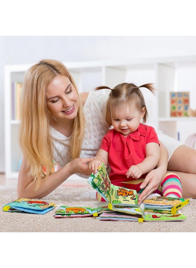 OKOOKO كتب الأطفال الناعمة OKOOKO 6 قطع كتب قماش ناعمة كتب استحمام قابلة للغسل غير سامة تعليم مبكر لعبة تعليمية لحديثي الولادة والأطفال الرضع والأطفال الصغار والكبرى - Image 5