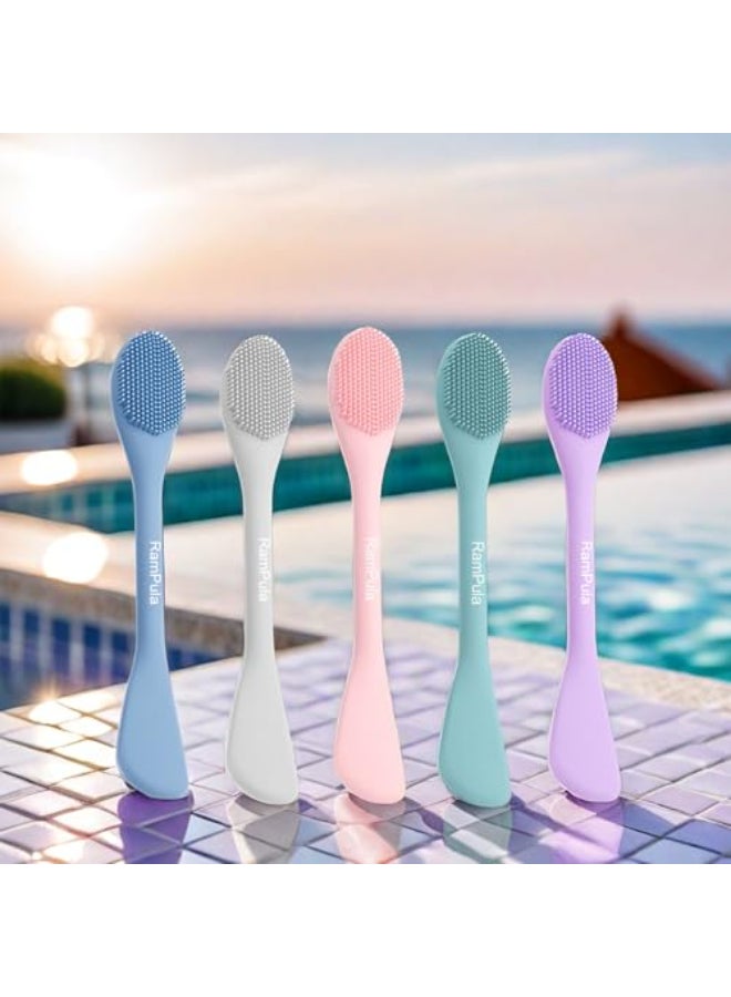 RamPula Silicone Facial Cleansing Brush Pores CleanerRemove BlackheadRemove AcneFace MassagerApplicatorSpatulaMud MaskDIYCreamFace Washing CleanBody Lotion - Image 4
