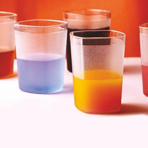 Oblivion Ganesh Square Plastic Fiber Glass Set of 6 for Water Drinking Glass, Juice Glasses, Soda Glass, Beer Glass, Milk Glass, Unbreakable Glass Set, Long Plastic Glass (350 ML, Transparent) - Image 2