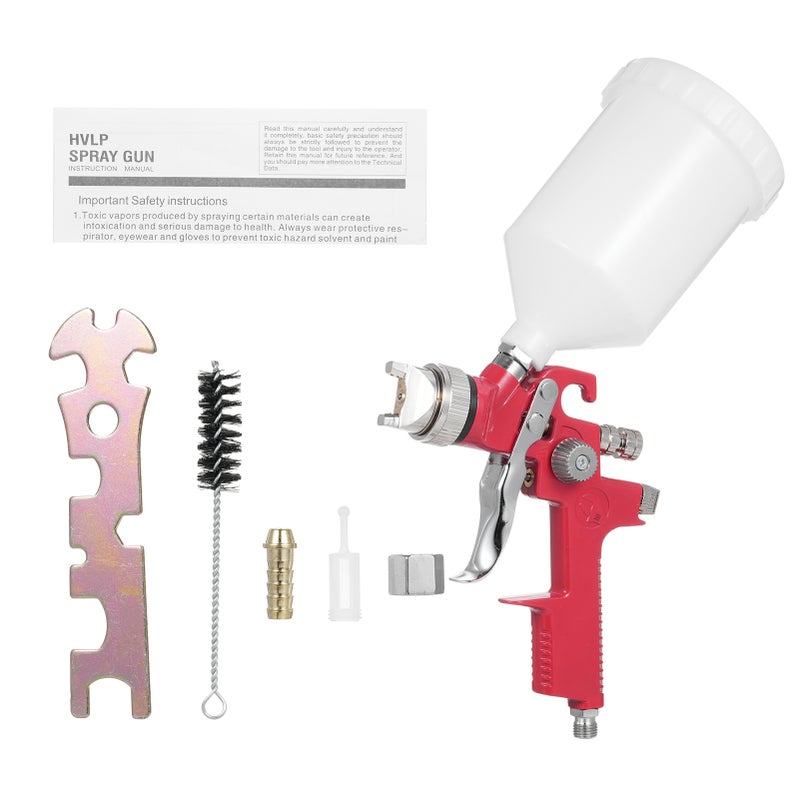 AB-17P High Volume Low Pressure Mini Spray Machine Air Paint Sprayer Kit Professional Painting Sprayer Handheld Paint Spraying Machine with 1.4mm Nozzle and 600CC Fluid Cup for Walls, Automotive - Image 1