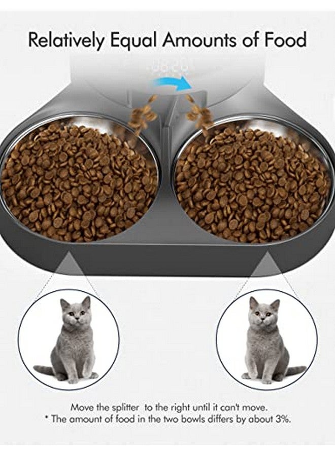PETLIBRO Petlibro Pet Food Splitter With Stainless Steel Bowls, Automatic Cat Feeder Bowls For Two Cats Or Dogs, Suitable For Petlibro Automatic Cat Feeder Plaf005, Plaf006, Plaf103, Plaf203  - Image 5