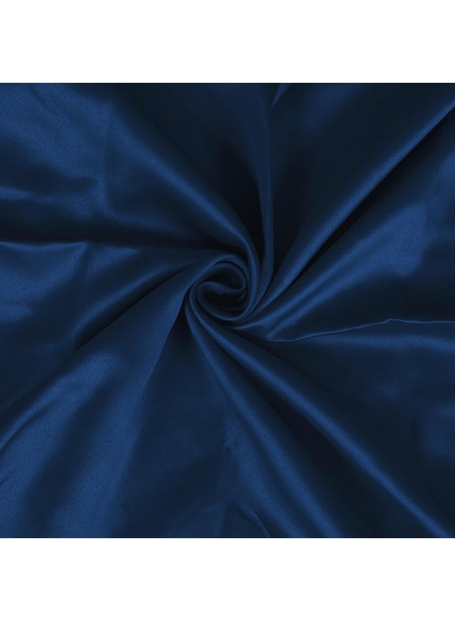 Story@Home Story@Home Blackout Long Door Curtains, for Living/Bedroom. Premium Faux Silk, Rich Polyester. Light Blocking, Thermal Insulation, Noise Reduction. Grommet. Solid Blue, 2 Panels, 275cm/9ft  - Image 4