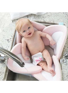 Buna Baby Bath Lotus Cushion Sink Bather Petal Newborn Bathtub Mat Bathing Tub Seat Support Lounger Flower Bathing Pad Non-Slip Safety Sink Insert Tub  - Image 3