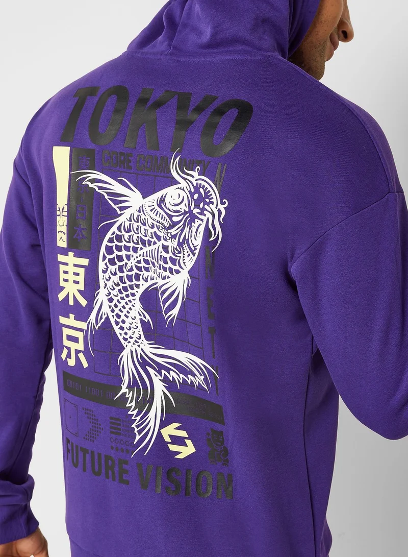 JACK & JONES Tokyo Print Hoodie