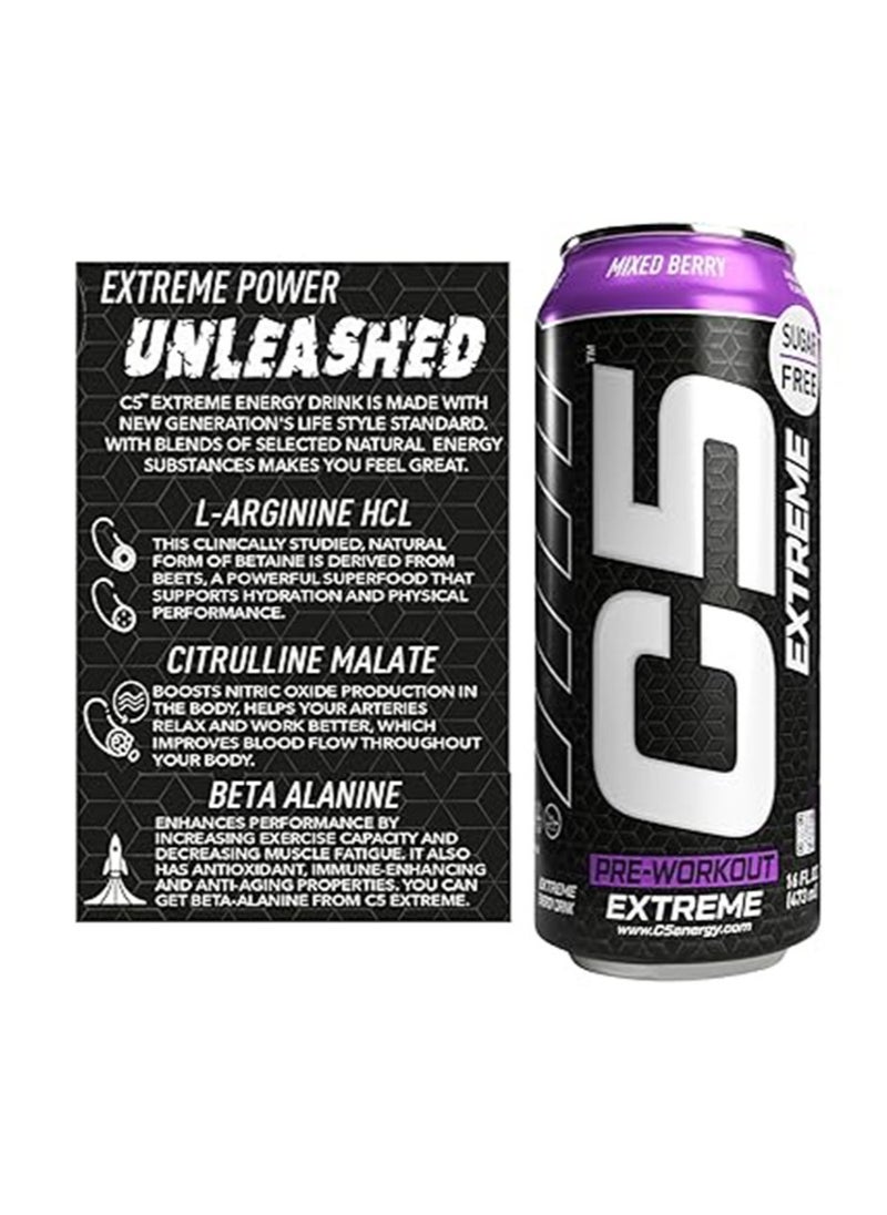 C5 EXTREME - C5 EXTREME Sugar Free Mixed Berry 473ml - Image 1