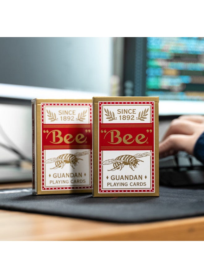 Bee Bee Poker Cards For Dou Di Zhu Game Competition Entertainment High-end Playing Cards Red 1 Deck - Image 3
