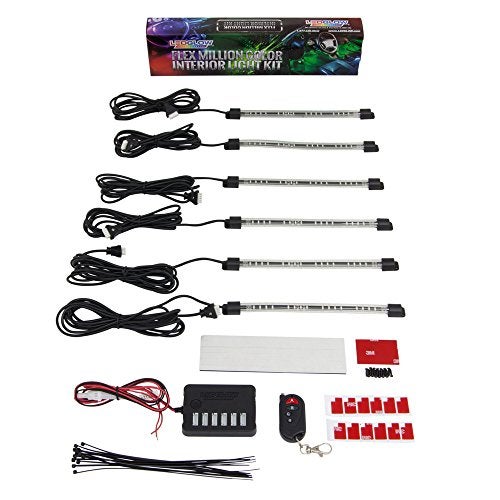 LEDGlow 6pc Flexible Million Color Multi-Color LED Interior Footwell Underdash Neon Lighting Kit for Cars & Trucks - 15 Solid Colors - 10 Unique Patterns - Music Mode - Includes Control Box & Remote - Image 5
