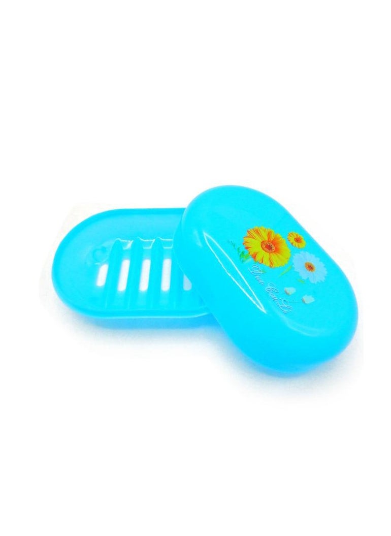 AL QADAH - Plastic Soap Case 3pcs, Flower Design Keep Your Soap Fresh and Stylish - Image 1
