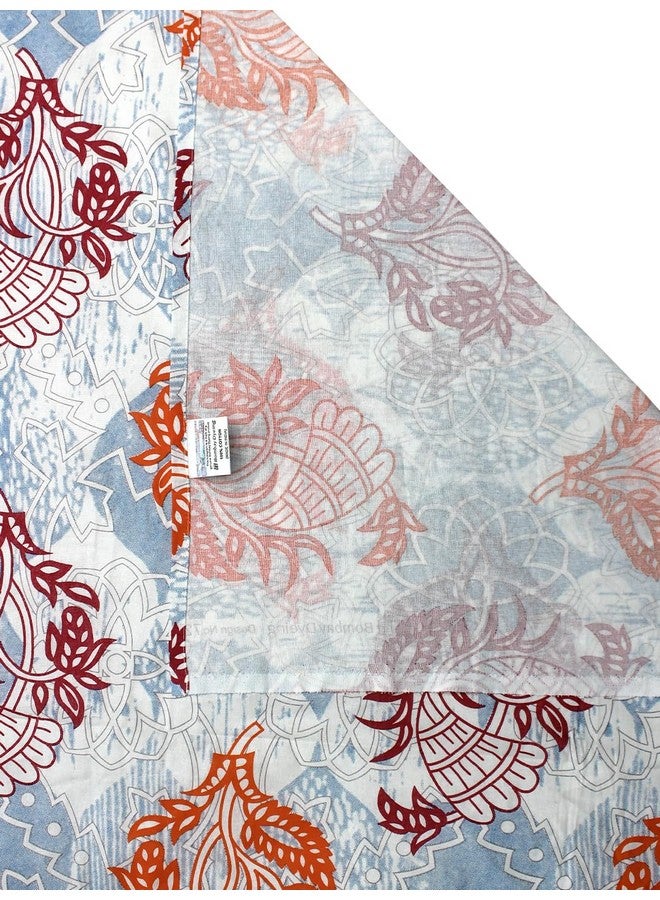Bombay Dyeing 100% Cotton Queen Size Bedsheet for Double Bed, 1 Bed Sheet (88 X 94 Inches) With 2 Pillow Covers | 110 TC (Ivyrose) - Orange - Image 2