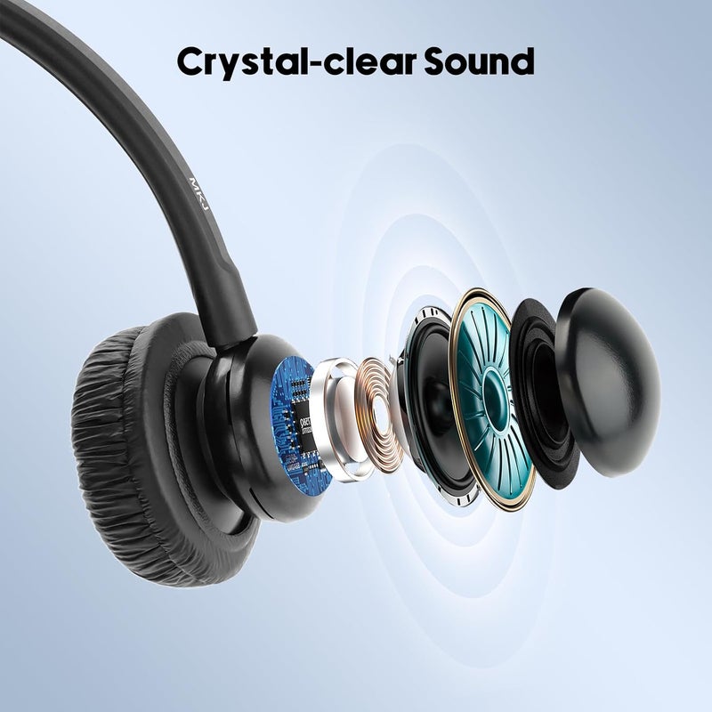 MKJ Cisco Phone Headset with Noise Cancelling Microphone Corded RJ9 Telephone Headset for Cisco 6841 CP-7821 7940 7942G 7945G 7960 7961G 7962G 7965G 7971G 7975G 8865 8961 9951 Call Center Home Office - Image 4