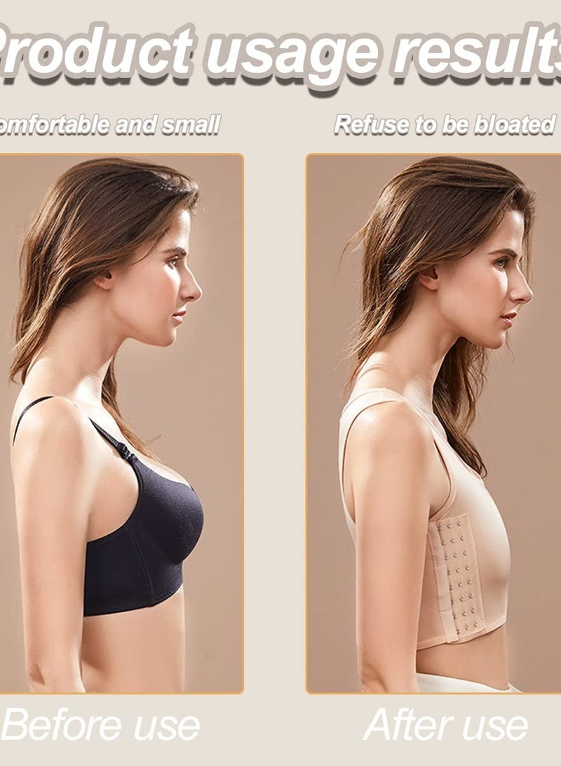 SYOSI Women's Casual Sport Chest Vest, Women Breathable Cotton Elastic Band Chest Binder Tank Top, for Chest Breathable Sports Bra Binder Women's Bustiers Corsets, Four Seasons Sports Tank Tops (Size:XL) - Image 4