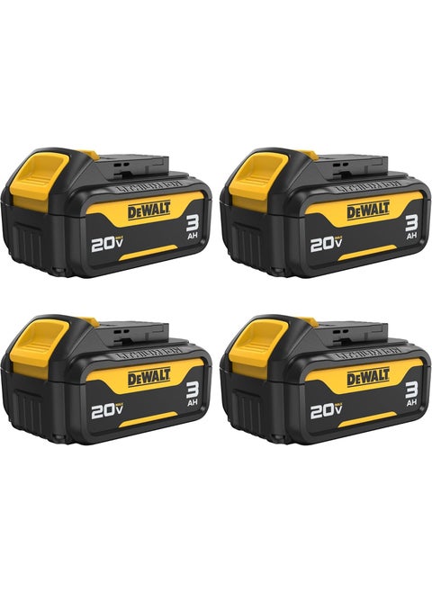 DEWALT 20V MAX Battery with LED Charge Indicator 3 Amp Hour 4 Pack DCB2004