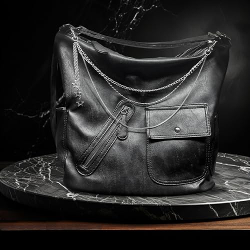 OWMOSYX Silver Star Pants Chain Layered Rock Wallet Jeans Trousers Chain Belt Vintage Goth Punk Hip Hop Body Accessories for Women Men (Tassel style) - Image 5