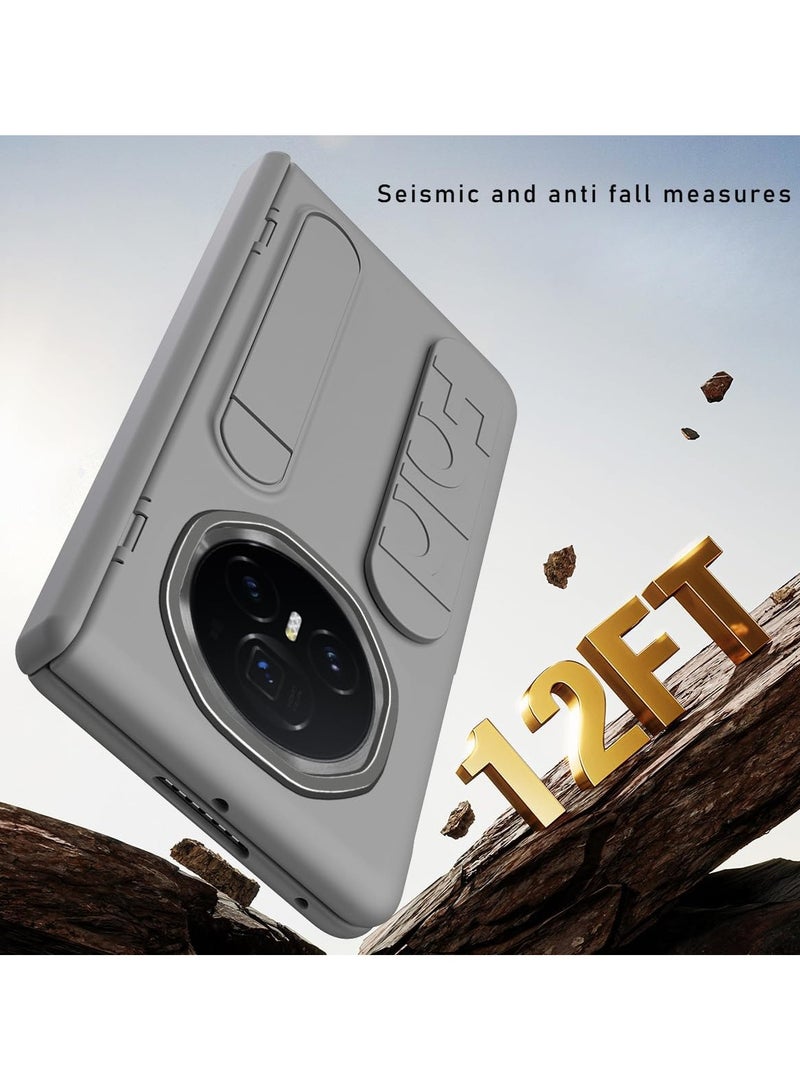 عام حافظة سيليكون متوافقة مع هونور ماجيك في 3 ، مع حامل شاشة قابل للطي وسوار معصم ، مع غطاء واقي ملفوف بالكامل لغطاء مفصلي لفيلم هونور ماجيك في 3 - Image 2