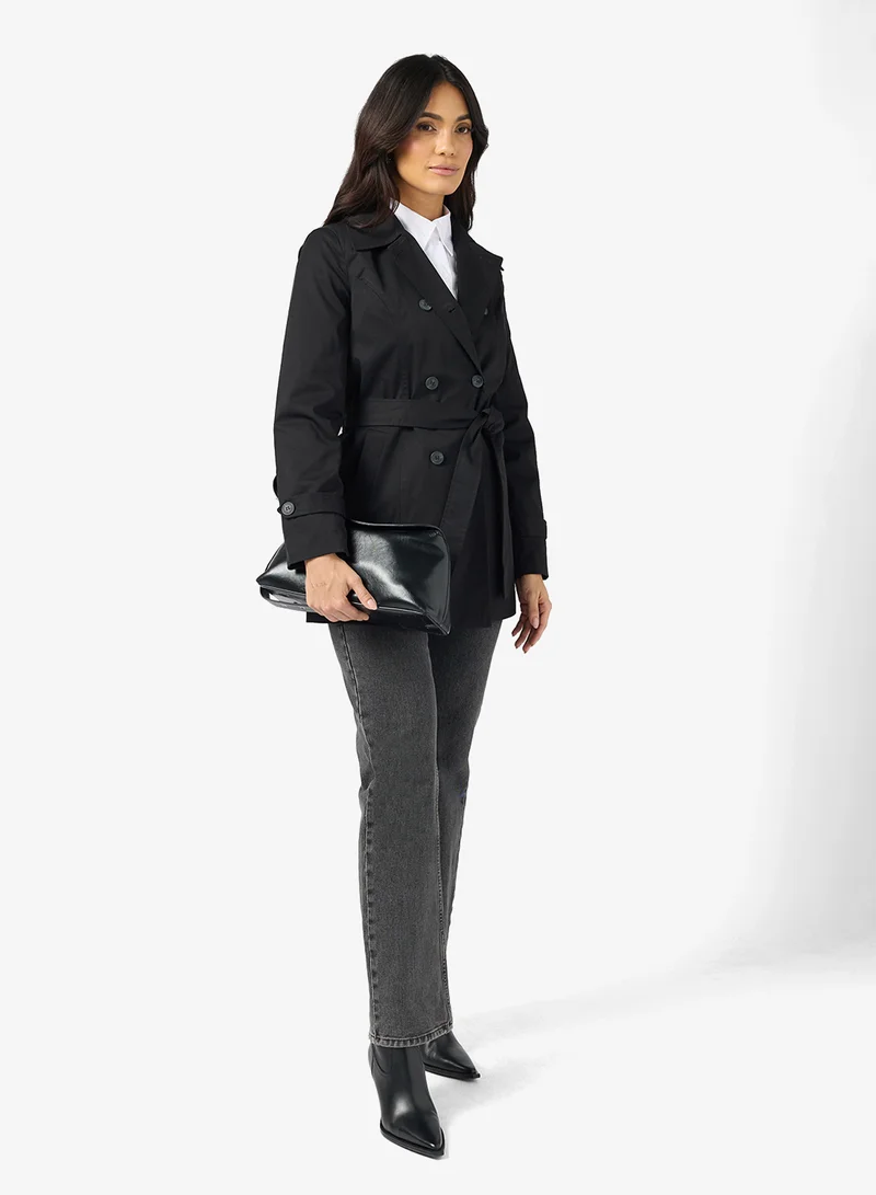 VERO MODA Vmchelsea Button Detailed Belted Trenchcoat