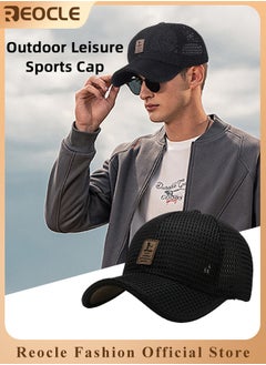REOCLE Unisex Breathable Full Mesh Hat Baseball Cap Summer Hat Quick Dry Running Hat Lightweight Cooling Water Sports Hat  - Image 1