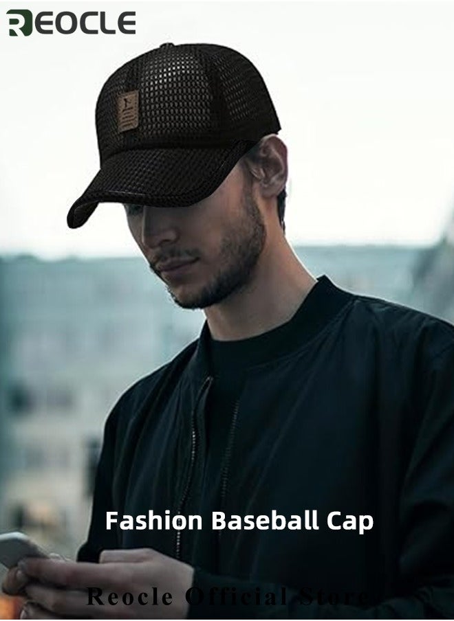REOCLE Unisex Breathable Full Mesh Hat Baseball Cap Summer Hat Quick Dry Running Hat Lightweight Cooling Water Sports Hat  - Image 2