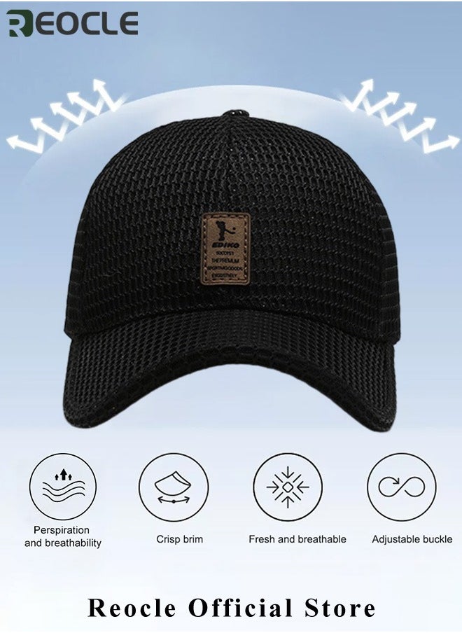 REOCLE Unisex Breathable Full Mesh Hat Baseball Cap Summer Hat Quick Dry Running Hat Lightweight Cooling Water Sports Hat  - Image 3