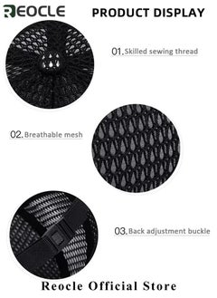 REOCLE Unisex Breathable Full Mesh Hat Baseball Cap Summer Hat Quick Dry Running Hat Lightweight Cooling Water Sports Hat  - Image 5