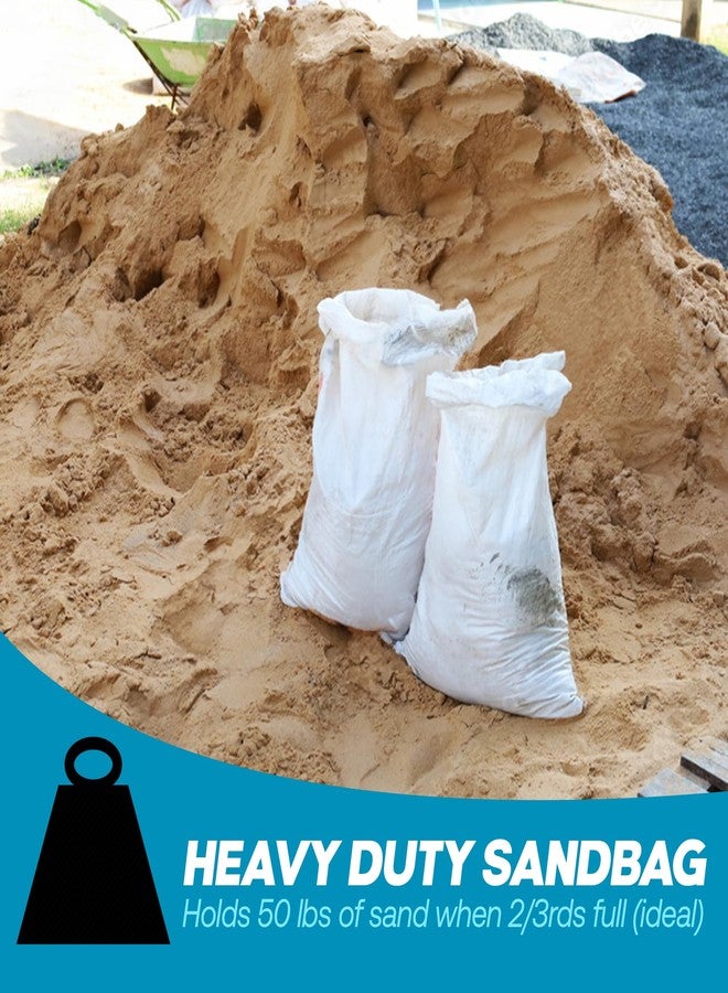 TAPIX Sand bags with Ties 14" x 26" (Pack of 100) - Sand bags for Flooding, Woven Polypropylene Sandbags, 50 lbs Capacity, 14x26 inches, White - Image 5