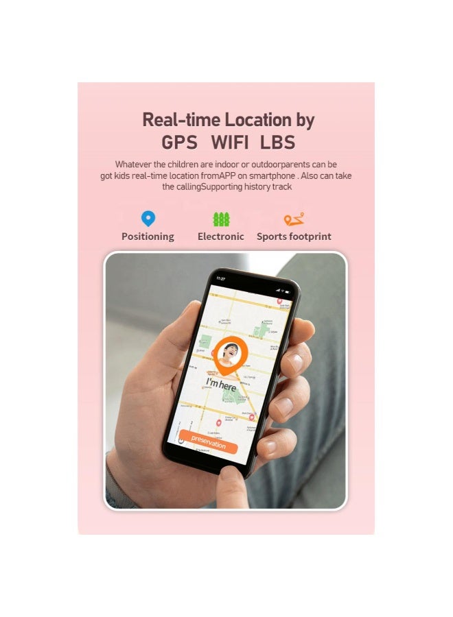 Green Lion 4G Kids Watch Pro with GPS Tracking, Video Call, SOS Alert, Waterproof Design, and 1.85" HD Touch Display - Image 4