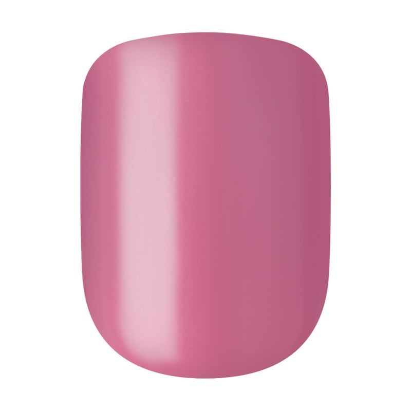 Impress KISS imPRESS No Glue Mani Press On Nails, 'Petal Pink', Pink, Short Size, Squoval Shape, Includes 30 Nails, Prep Pad, Instructions Sheet, 1 Manicure Stick, 1 Mini File - Image 5