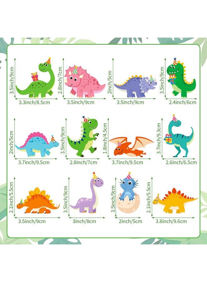 Hxezoc 48 Pieces Dinosaur Cupcake Toppers Baby Cute Colorful Dinosaur Cupcake Picks for Kids Dino Theme Party Baby Shower Birthday Party Decoration Supplies - Image 2
