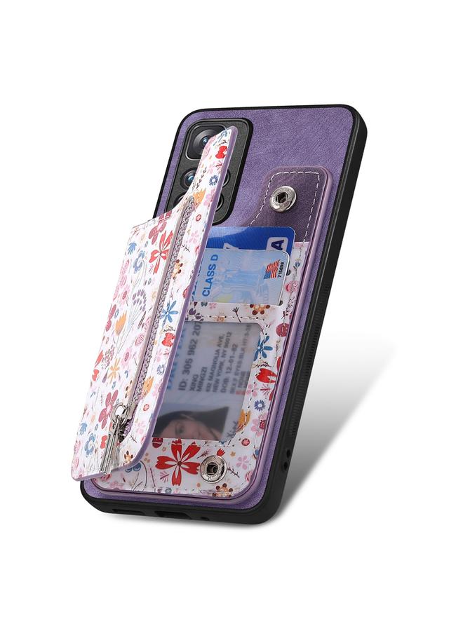 اس-توب جراب خلفي لهاتف Redmi 9C بتصميم كلاسيكي مع سحاب ومحفظة - Image 3