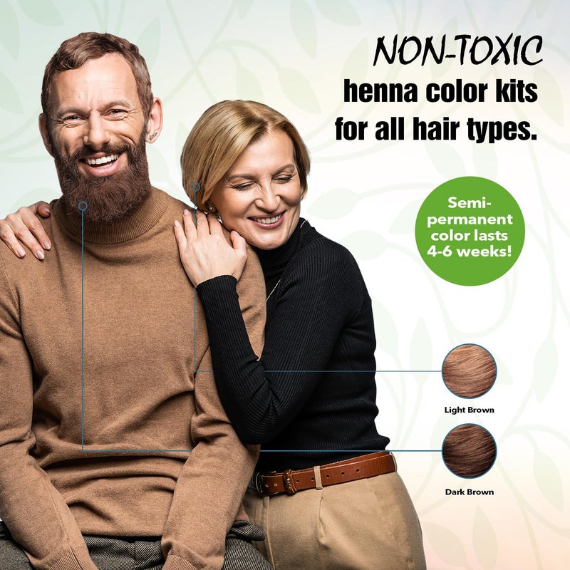 Light Mountain لون الشعر بالحناء من لايت ماونتن وبلسم، صبغ الشعر الرمادي - صبغة شعر سوداء للرجال/النساء، لون شعر شبه دائم خالي من المواد الكيميائية للشعر الأبيض، الرمادي، الأشقر، أو المميز، 7 أوقية - Image 5