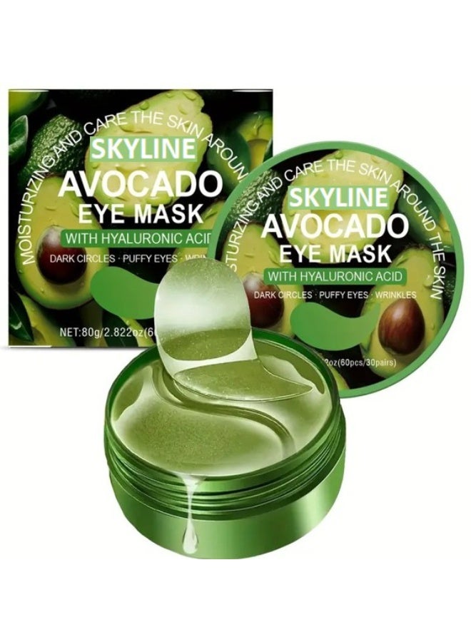SKYLINE Avocado Eye Mask With Hyaluronic Acid 60pcs/30 pairs - 80gm - Image 1