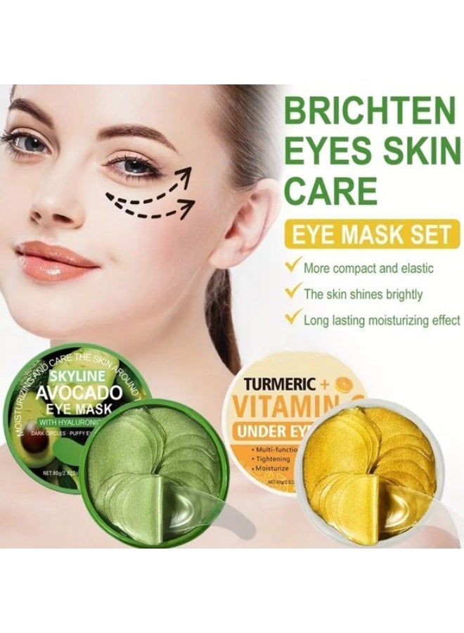 SKYLINE Avocado Eye Mask With Hyaluronic Acid 60pcs/30 pairs - 80gm - Image 4