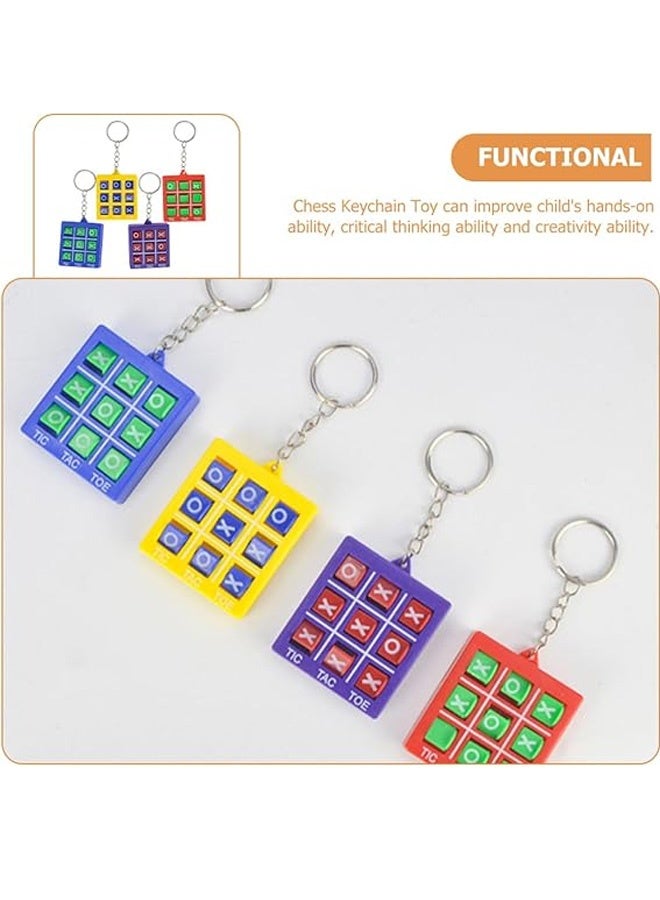 4pcs Chess Keychains Fun Portable Chess Playthings for Boys and Girls Adorable Hanging Keyrings Colors Develops Problem-Solving Strategic Thinking Skills - Image 4