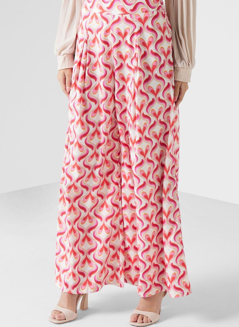 ELLA Wide Leg Printed Pant - Image 2