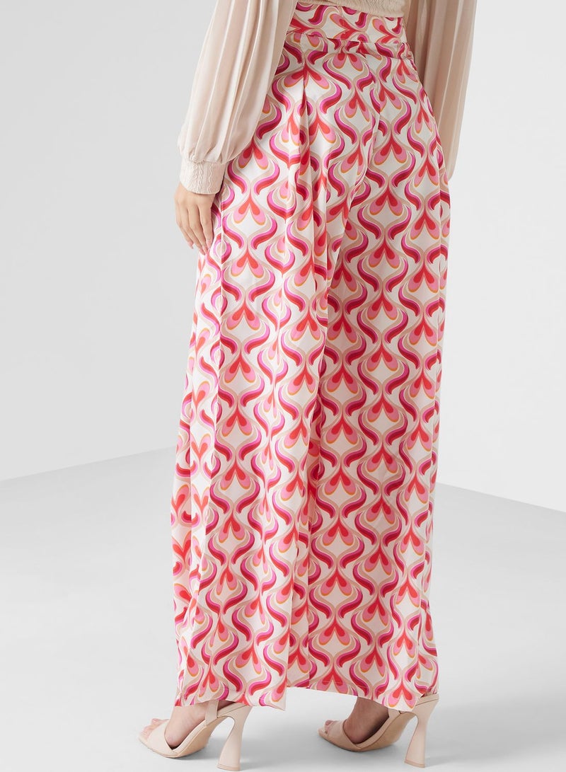 ELLA Wide Leg Printed Pant - Image 3
