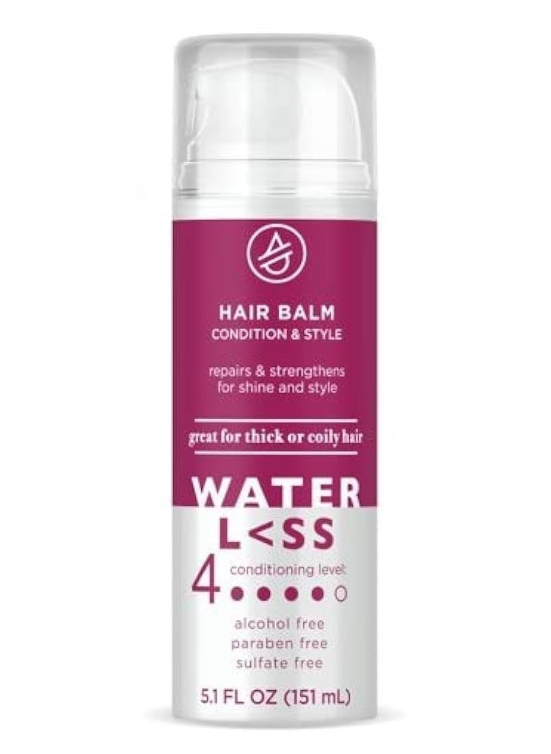 Waterless WaterLess Hair Balm Condition & Style, Moisturizing, Strengthening & Split End Repair Hair Treatment, 5.1 fl oz (Pack of 3) 