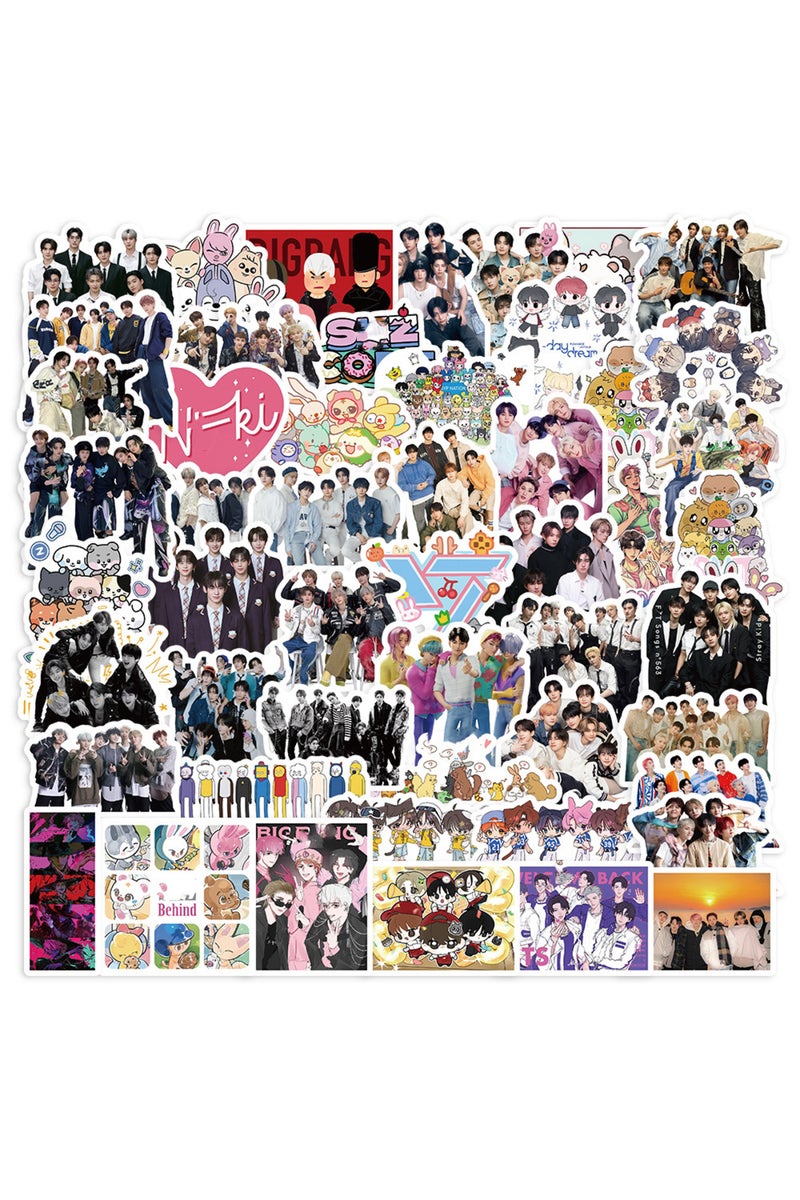 MULTICOLOR 70Pcs KPop Mixed Cartoon Stickers Pop Korean Group DIY Stickers Scrapbooking Phone Luggag