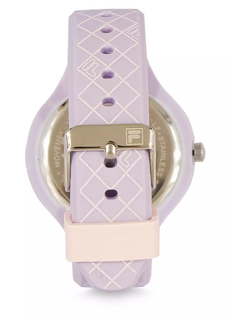 فيلا ساعة فيلا ستايل ماي كورت للجنسين بغطاء حماية وحزام سيليكون بنفسجي، مقاس 42 مم - Image 3