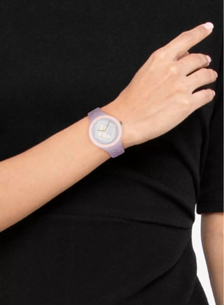 فيلا ساعة فيلا ستايل ماي كورت للجنسين بغطاء حماية وحزام سيليكون بنفسجي، مقاس 42 مم - Image 4