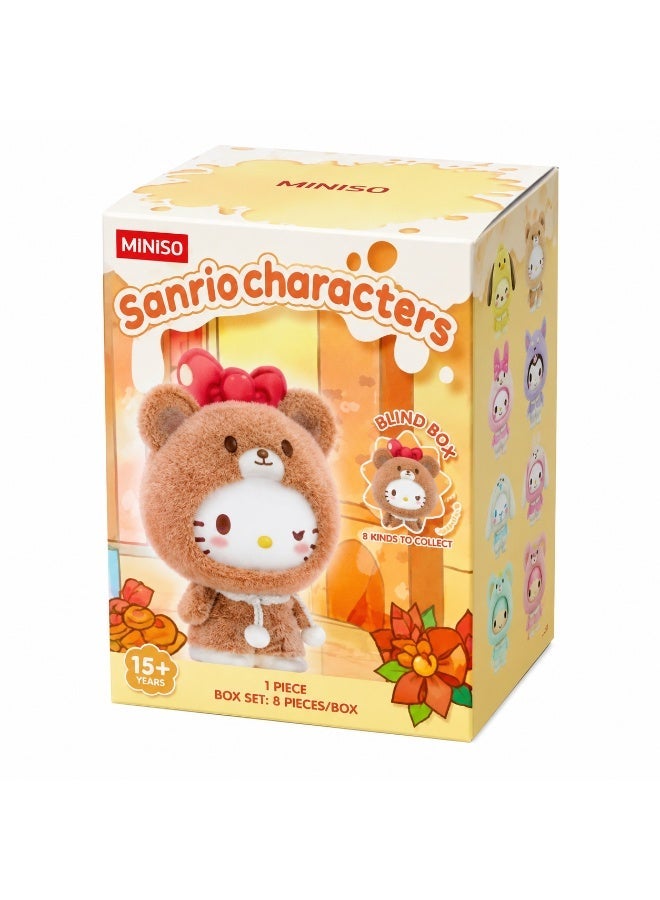 MINISO x Sanrio Characters Little Cape Collection Flocked Face-Changing Vinyl Plush Pendant Blind Box, Full Display Set of 8 Sealed Mystery Boxes, Character Collectible for Display and Gifting - Image 2
