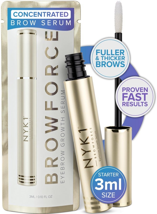 NYK1 CONCENTRATED Eyebrow Growth Serum For Thicker Brows (3ml) BrowForce Eyebrow Serum To Grow Brows For Fuller Thicker Natural Brow - Advanced Eye Brow Growth Serums Formula For Eyebrows Regrowth - Image 1